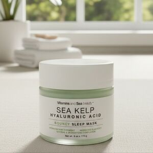 Vitamins and Sea Beauty Bouncy Gel Sea Kelp & Hyaluronic Acid Sleep Mask (NWT)